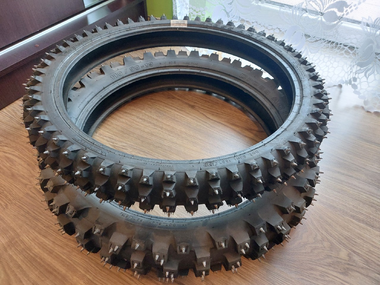 ШИНИ KOLCE MOTOCROSS 21 19 КОМПЛЕКТ Z KOLCAMI MICHELIN CROSS AC10 