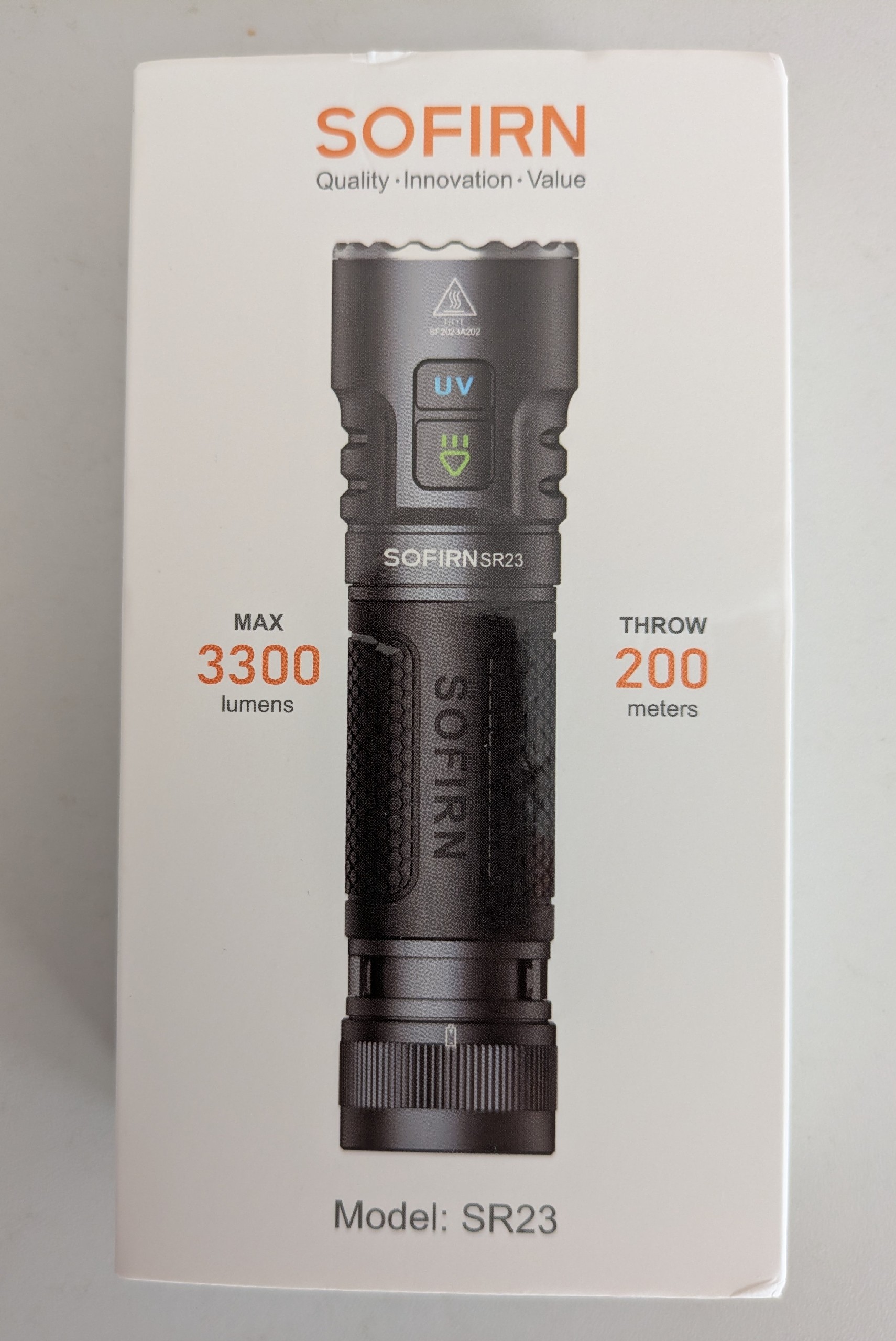 ЛІХТАРИК SOFIRN SR23 3300 LM + UV 365NM + AKUM. 