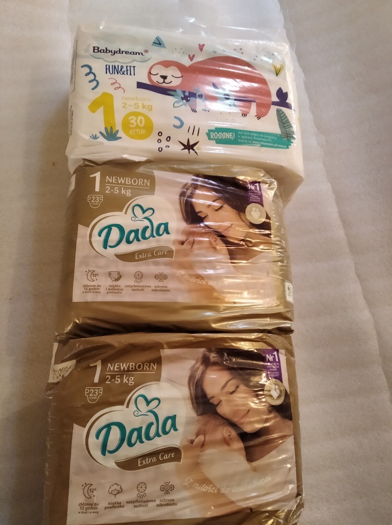 Pieluszki 76sz DADA 1 extra care babydream pampers Tłuszcz Kup
