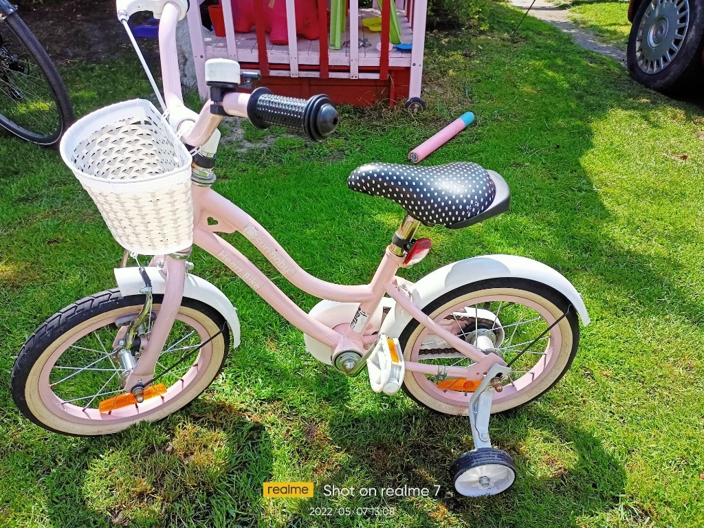 Rower Sun Baby HEART BIKE 14" Biały, Różowy Mrozów Kup teraz na