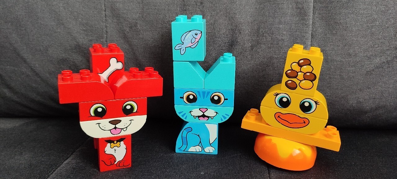 LEGO Duplo pierwsze zwierzątka kot pies kaczka | siemiatycze | Kup ...