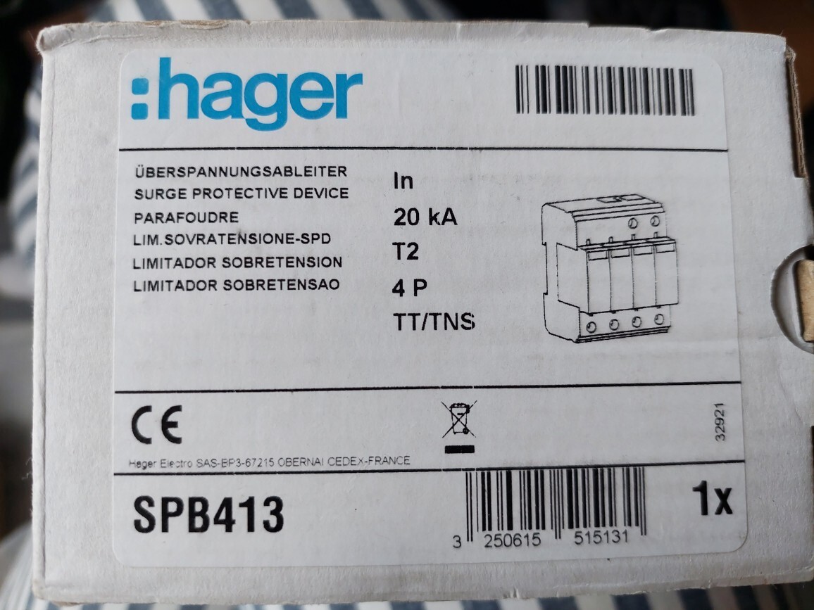 HAGER SPB413 Ogranicznik przepięć ochronnik | Gdańsk | Kup teraz na ...