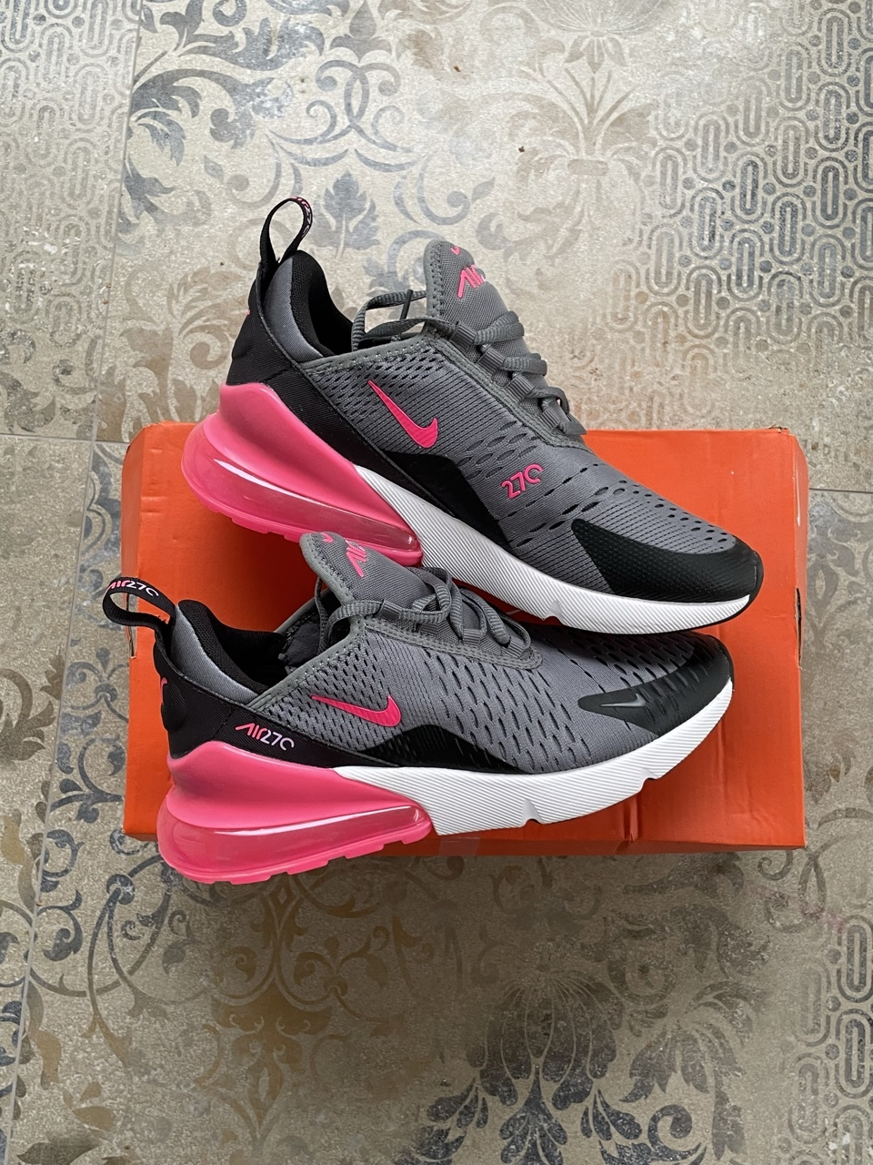 Nike 270 Nike Air Grau Pink Buty Nike Nike Air Max 270 Damskie