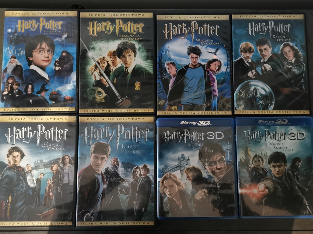 Harry Potter Wszystkie Czesci Dvd I Blu Ray 3d Kup Teraz Za 140 00 Zl Inowroclaw Allegro Lokalnie