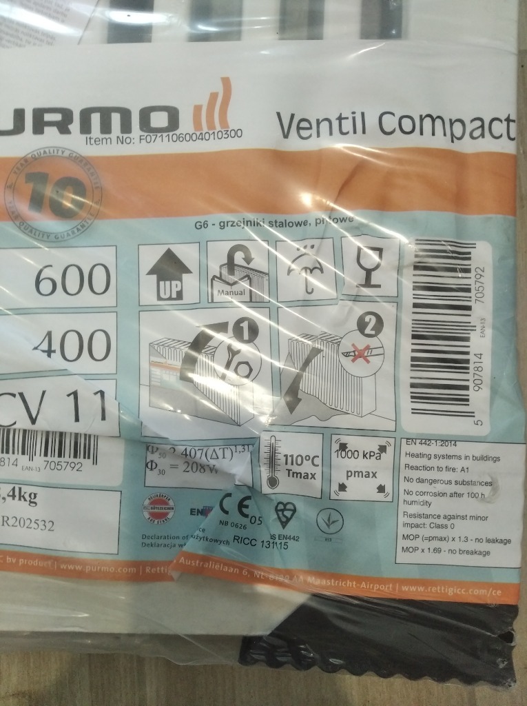 Grzejnik purmo cv11 600x400 | naleczow | Kup teraz na Allegro Lokalnie