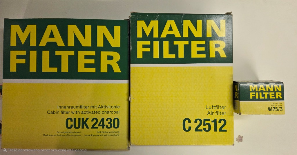 MANN ФІЛЬТР CUK2430 C2512 W75/3 