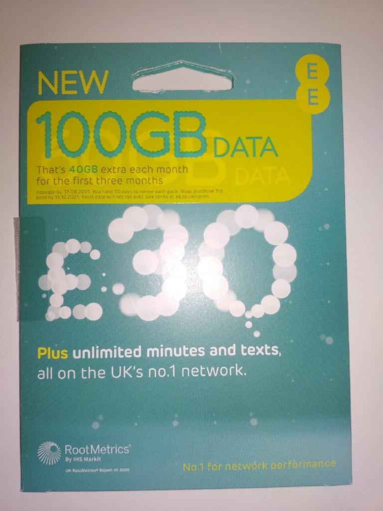 Karta SIM EE aktywna 100GB roaming Europa Trojanów Kup