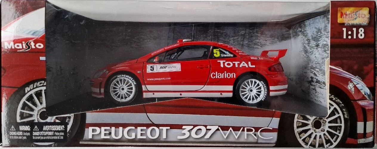 Peugeot 307 WRC 1:18 Maisto neuve (Neuf avec emballage d'origine) à