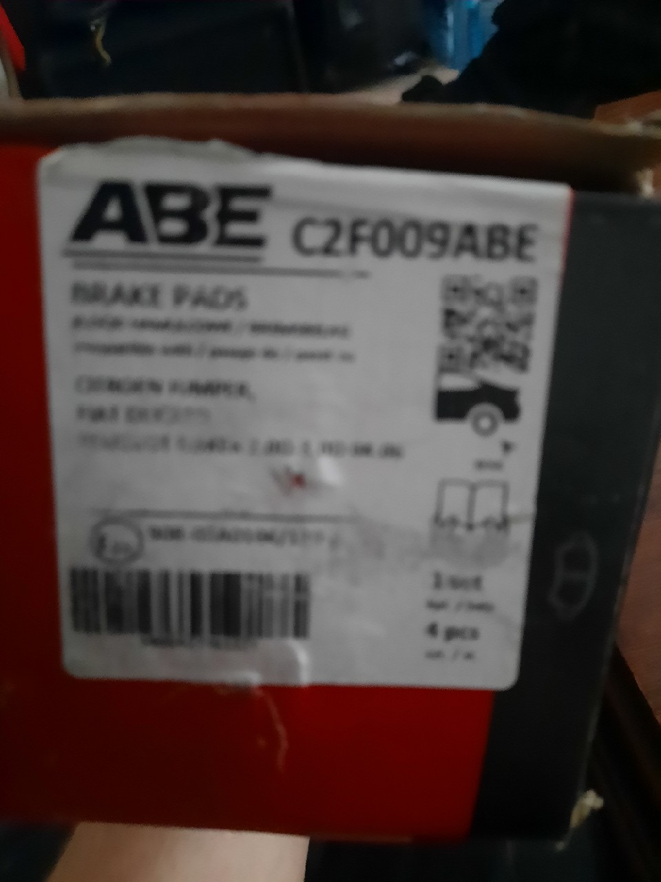 КОЛОДКИ CHAMULCOWE ЗАД FIAT DUCATO JUMPER ABE C2F009ABE 