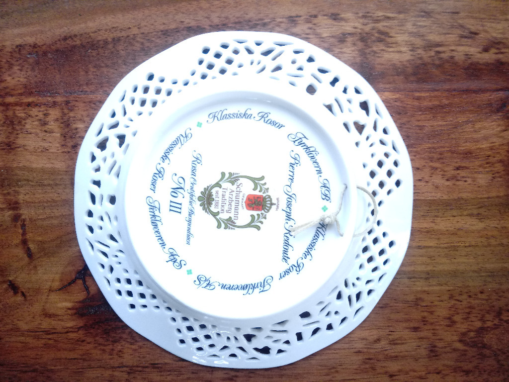 Zdjęcie oferty: porcelanowy talerz ażurowy Bavaria wiszący róże 3