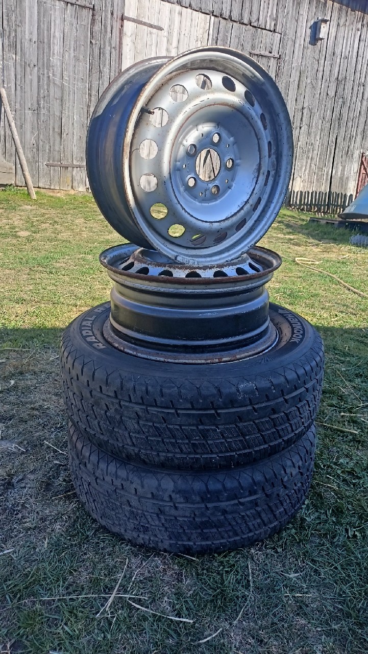 2 КОЛЕСА ШИНИ HANKOOK RADIAL RA14 225/60 R16C + 2 ДИСКИ ET60 