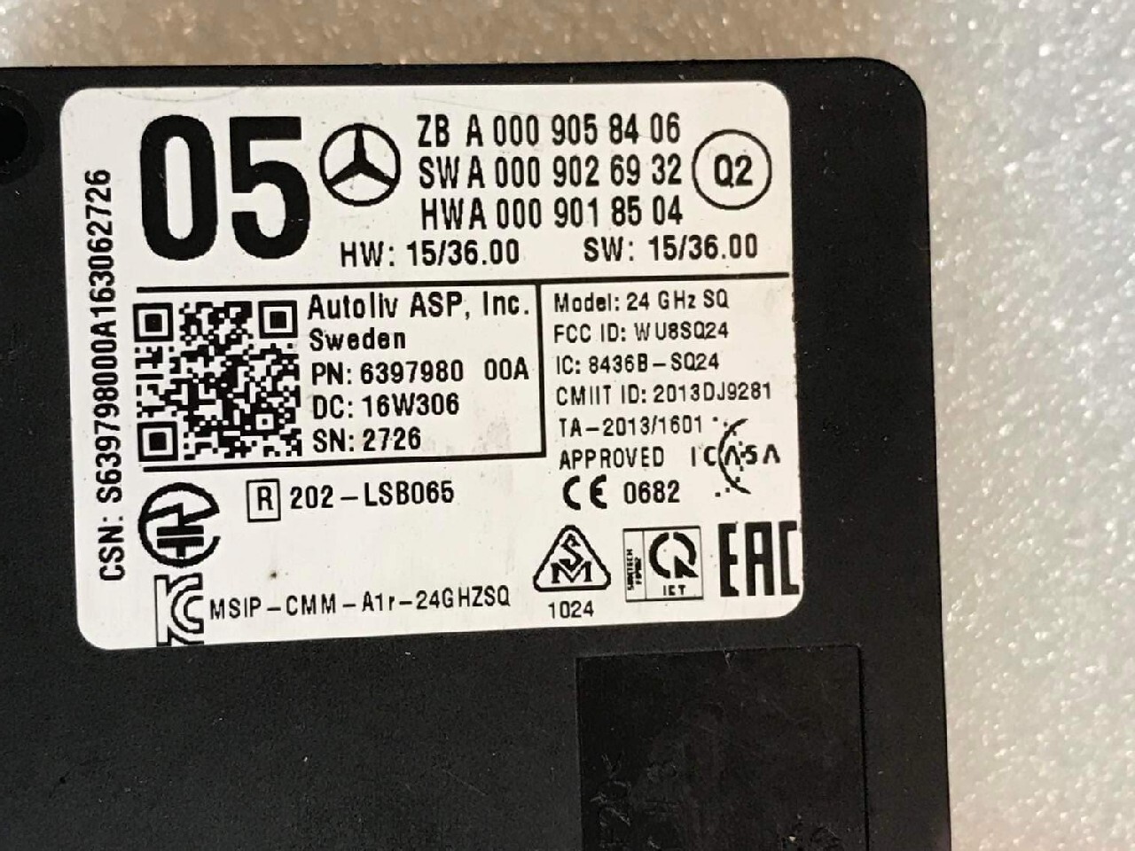 Mercedes sensor radar distronic A 000 905 84 06 Dębno Kup teraz na Allegro Lokalnie