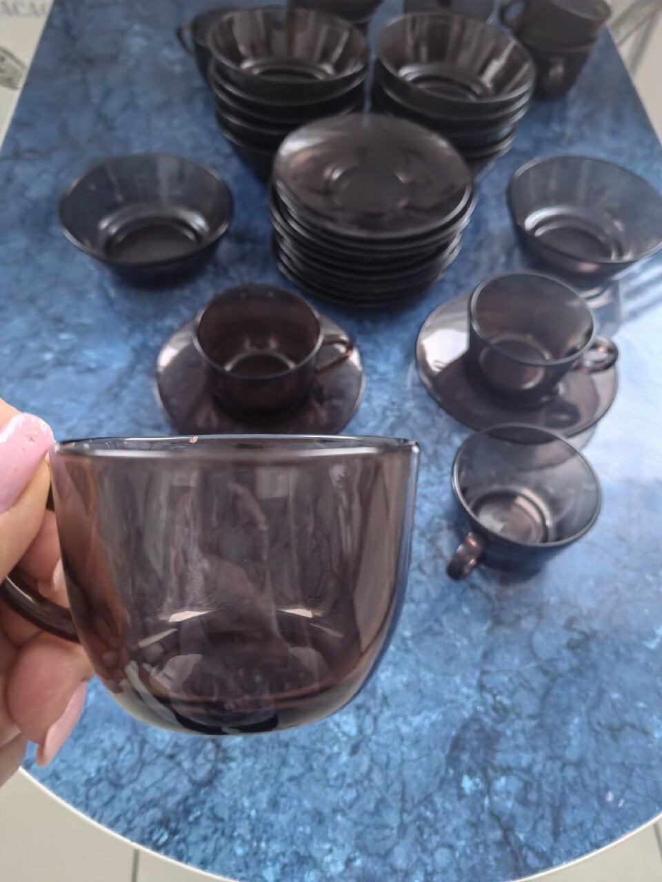 Duralex, komplet do kawy plus miseczki Łódź Kup teraz na Allegro