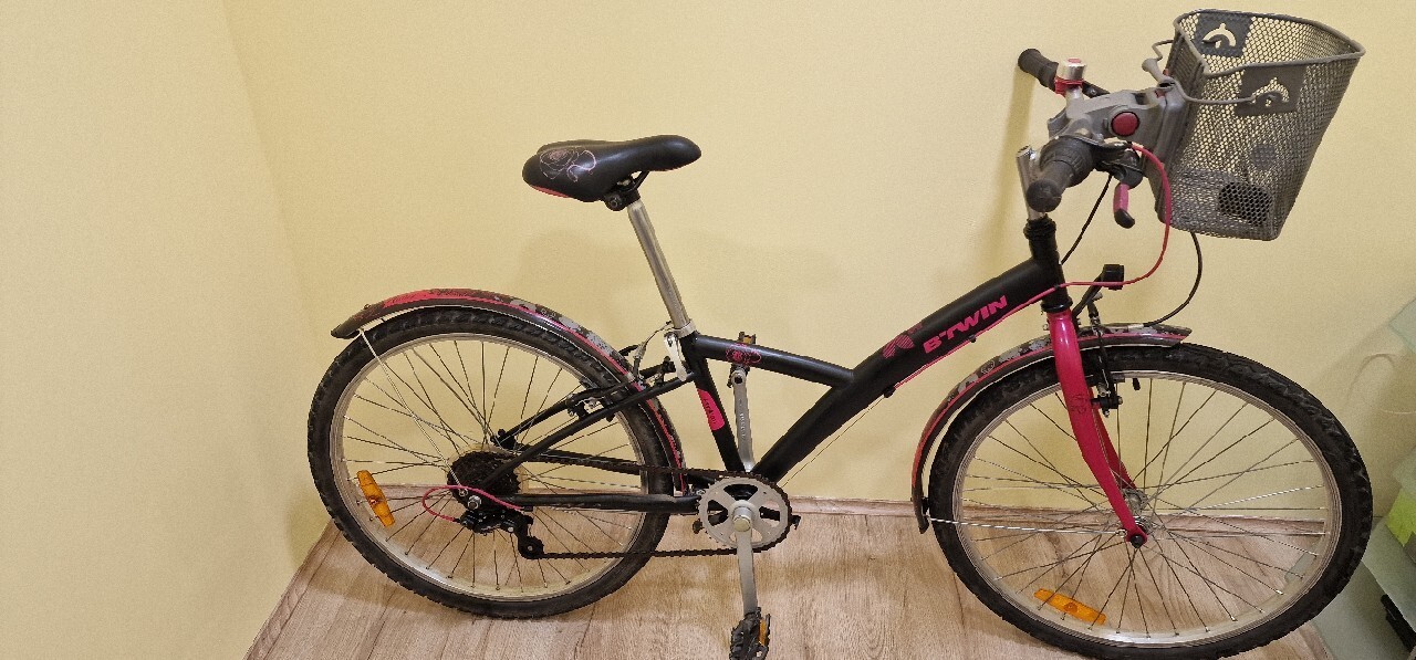 rower decathlon b'twin 24 poply 500 różowy Darłowo Kup teraz na