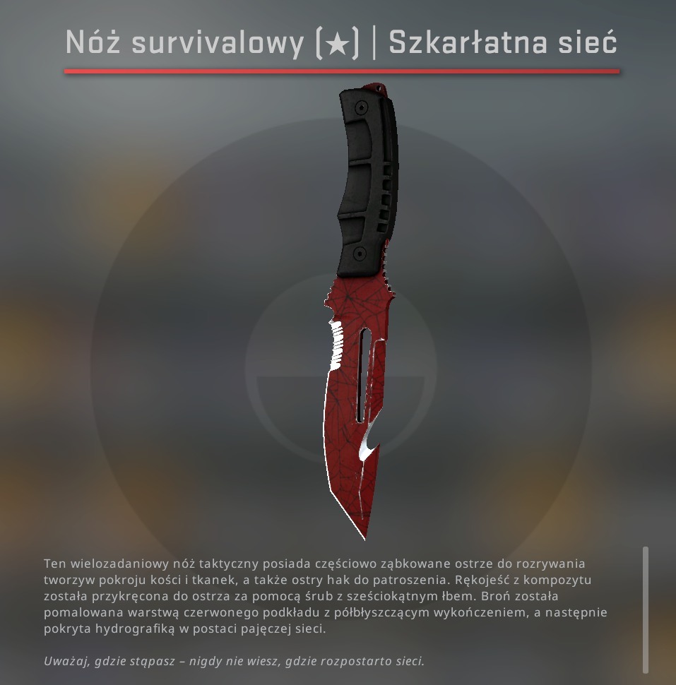 Ile Kosztuje Kosa Z Cs Go CS GO Kosa Nóż survivalowy Szkarłatna sieć | Limanowa | Kup teraz na