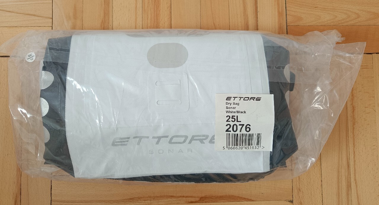 Ettore Cycling Rucksack 100% Waterproof Dry Bag - Black/White - Sonar