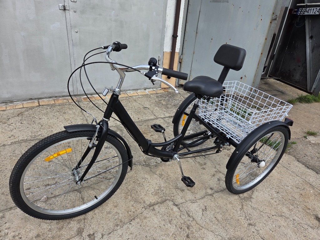 Rower trójkołowy czarny 24