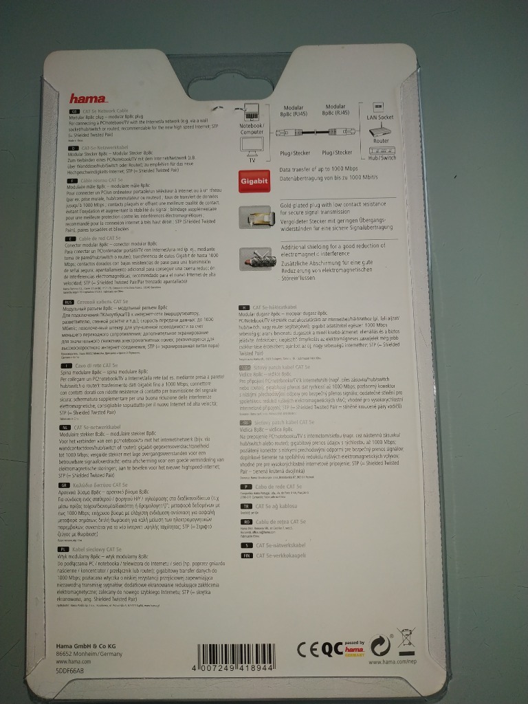 Hama CAT 5e Network Cable STP, goldplated, shield Opatówek Kup