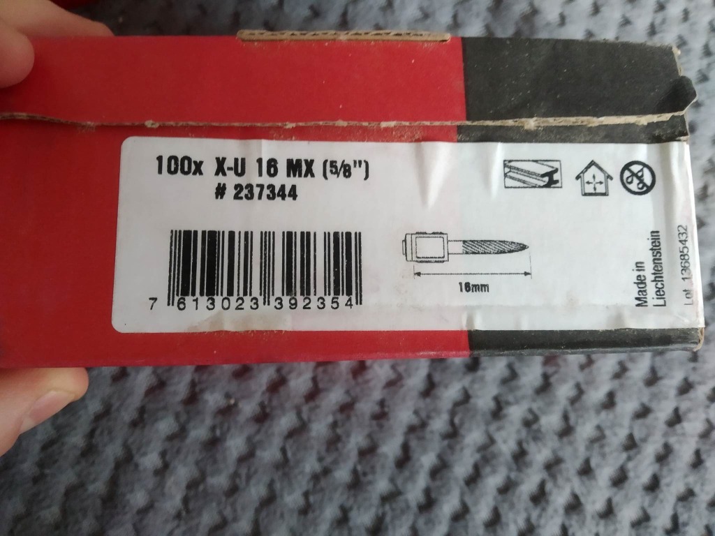 Hilti GWOŹDZIE XU 16 MX DO STALI/BETONU 100szt Borucin Kup teraz