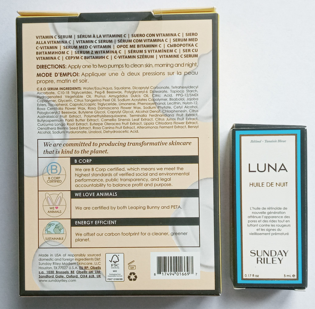 Sunday Riley C.E.O. Serum i LUNA Sleeping Oil 5ml Gdynia Licytacja