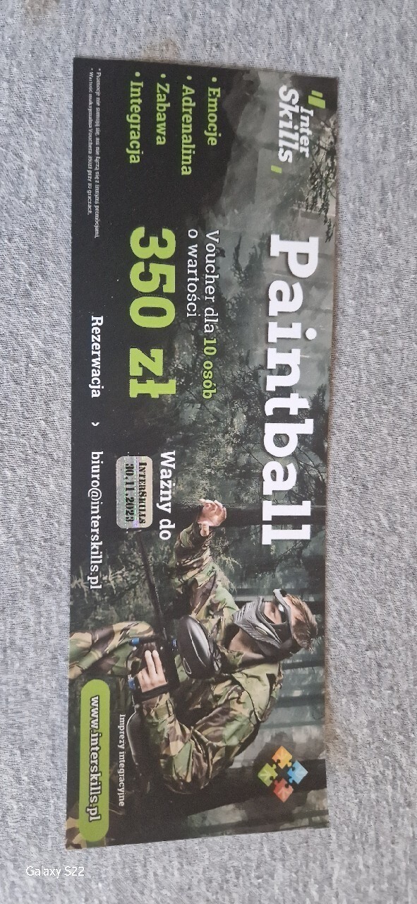 Paintball Voucher Kraków Licytacja na Allegro Lokalnie