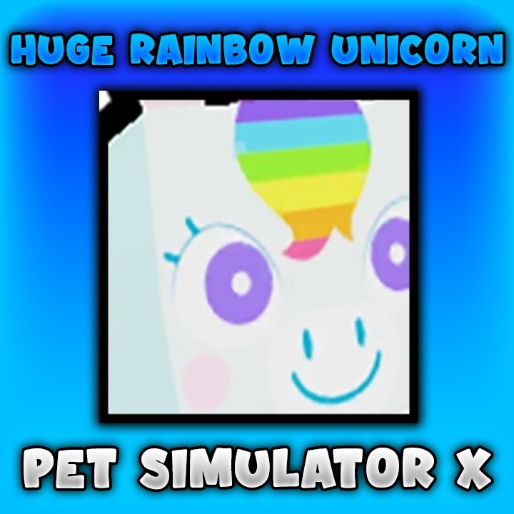 Huge Rainbow Unicorn Pet Simulator X Poznań Kup teraz na Allegro