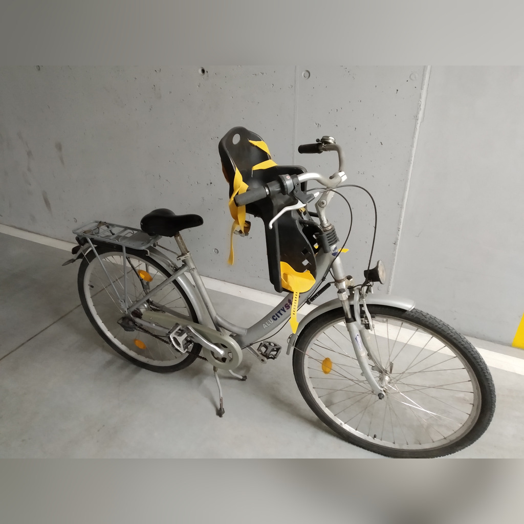 Rower miejski z siedziskiem dla dziecka, siedzisko Wrocław