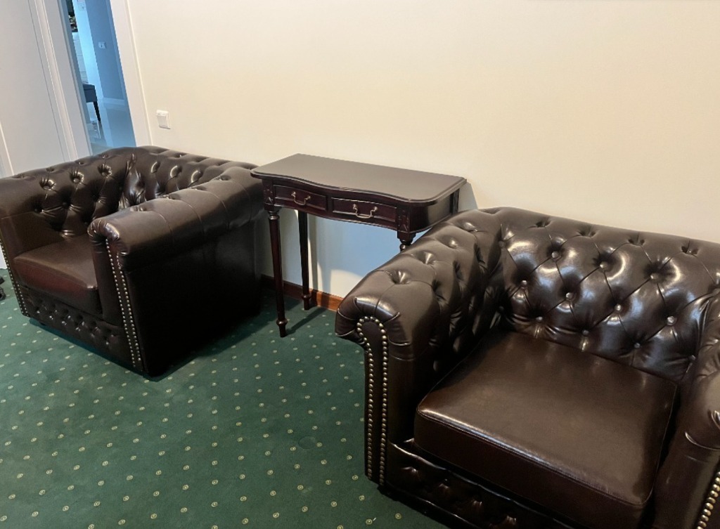 Chesterfield York sofa rozkładana + 2 fotele Gdańsk Kup teraz na