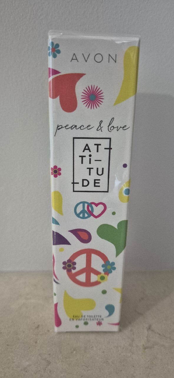 Parfum AVON Attitude Peace & Love Pour Elle - Eau De Toilette 50ml, Notes Fruitées Et Fleuries, Neuf