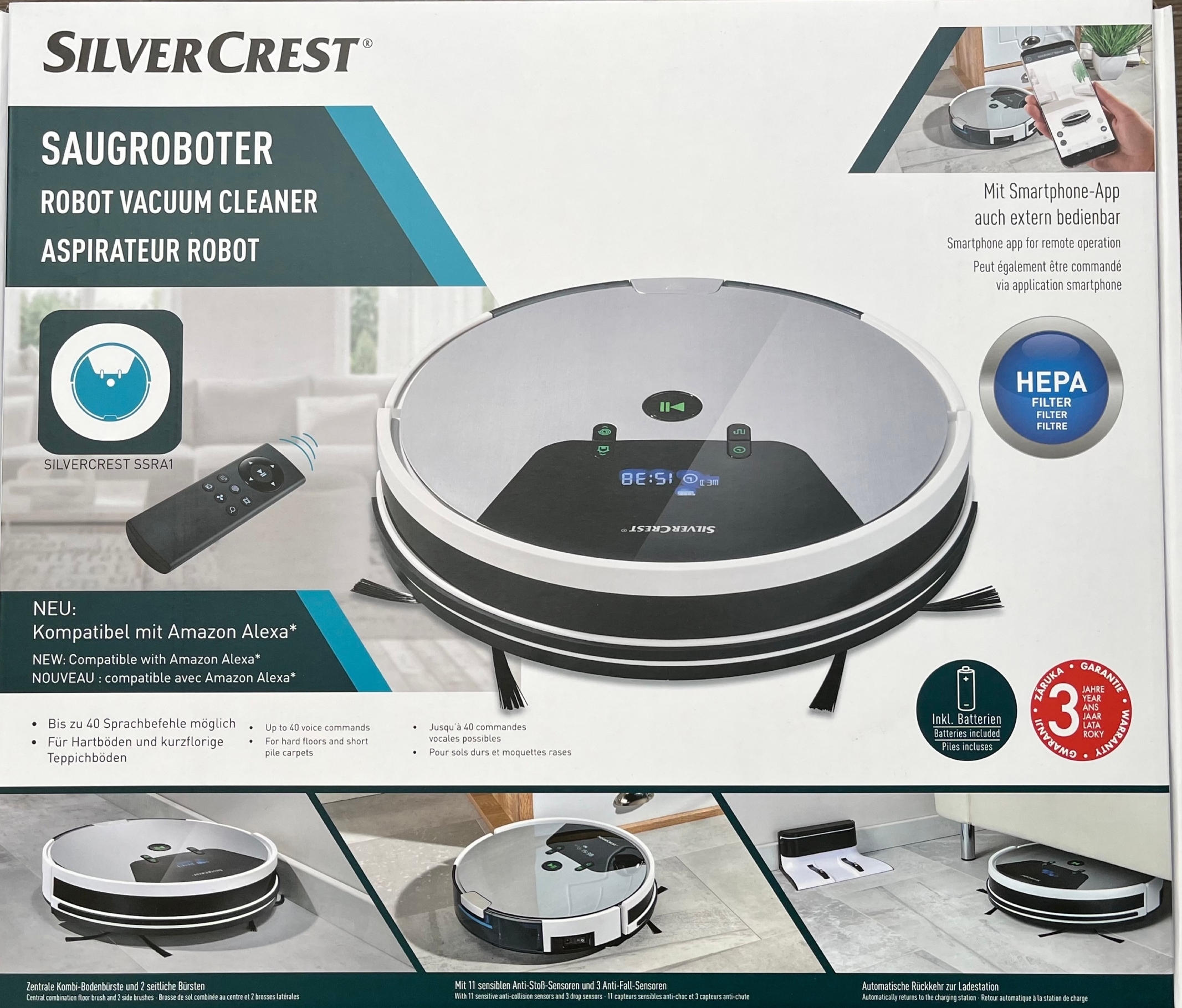 Robot sprzątający odkurzacz Silvercrest SSRA1 Łężany Kup teraz na