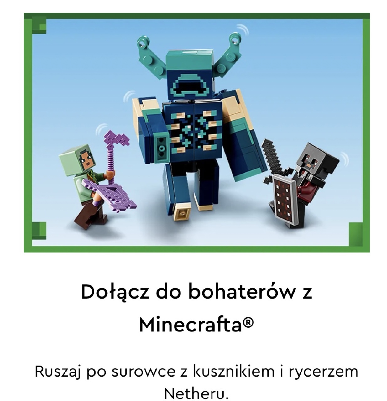 Lego Minecraft 21246 Bitwa w mrocznej głębi | Piastów | Kup teraz na ...