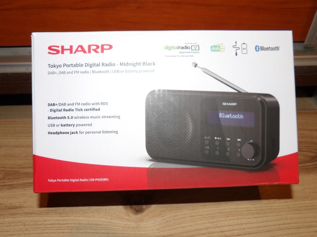 Radio Numérique Sharp DR-P420(BL) Bleu - DAB+/FM, Bluetooth, Portable, Réveil