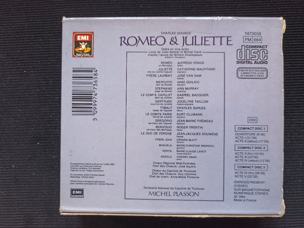 GOUNOD Romeo et Juliette Plasson Kraus EMI UNIKAT Warszawa