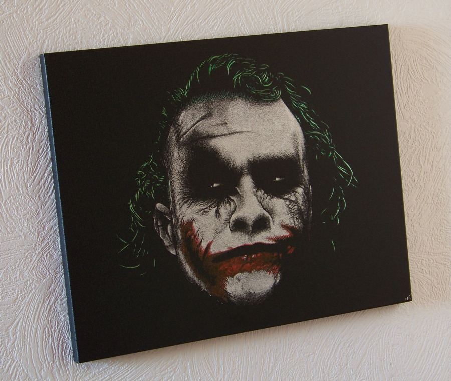 Zdjęcie oferty: Joker Oryginalny obraz ręcznie rzeźbiony... Grawer