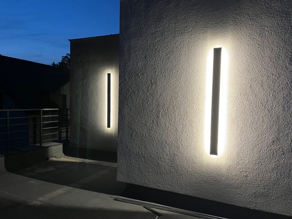Kinkiet długi 2m! Zewnętrzny. Czarny mat.120 Led/m | Opoczno | Kup ...