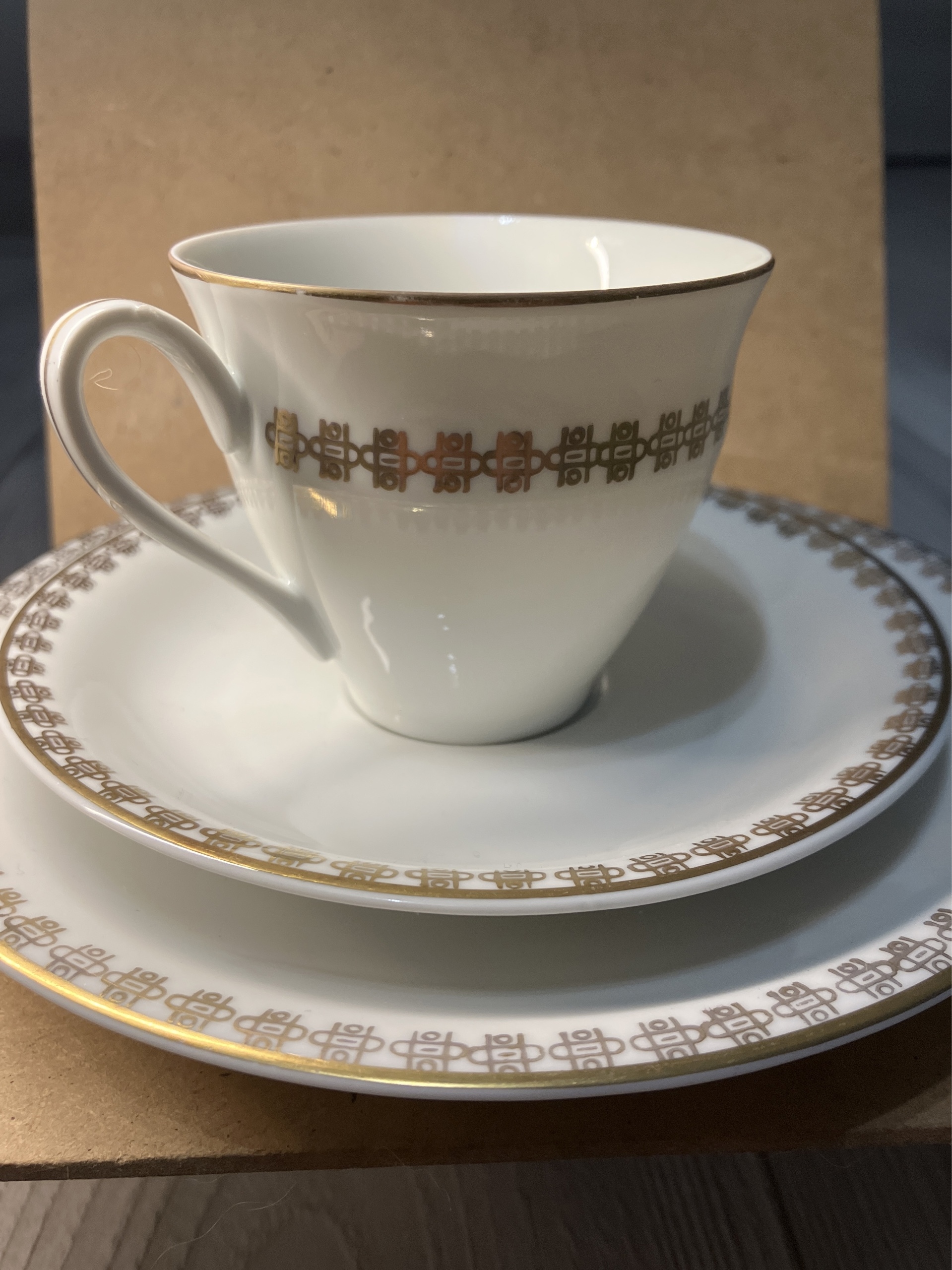 filiżanka trio WAWEL Made In Poland 127 złocenia Kujawy Licytacja