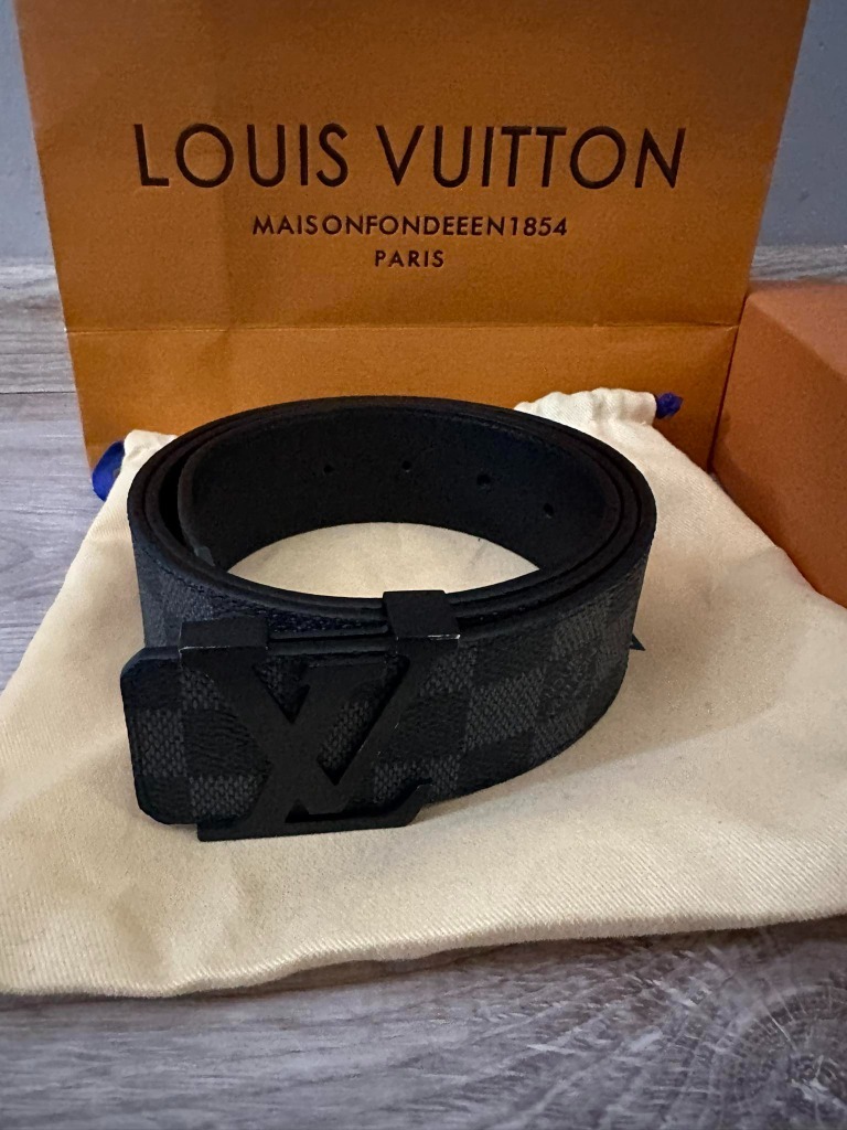 Pasek LV Louis Vuitton damier graphite 90cm,vitkac - 7278411745 - oficjalne  archiwum Allegro