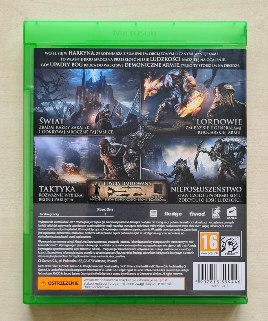 Lords of the Fallen Limitowana + MAPA - okładka PL | Warszawa | Kup ...