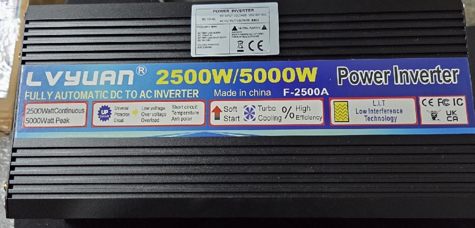PRZETWONICA НАПРУГИ LVYUAN 2500/5000W 12V 