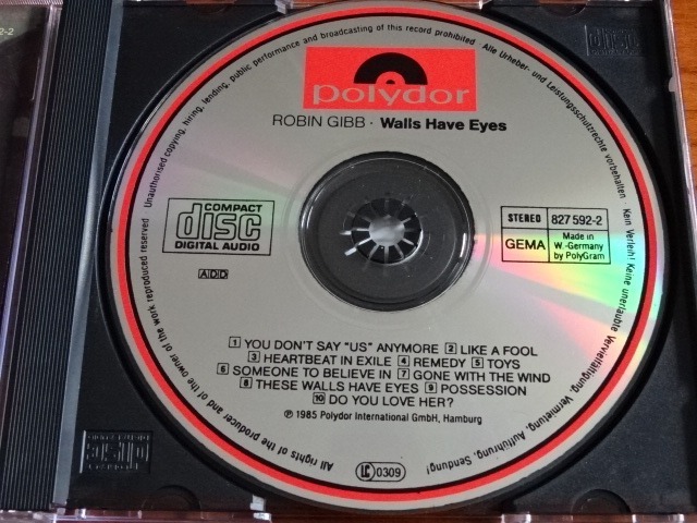 Robin Gibb - Walls Have Eyes (CD) 1985 | Wolbrom | Kup teraz na