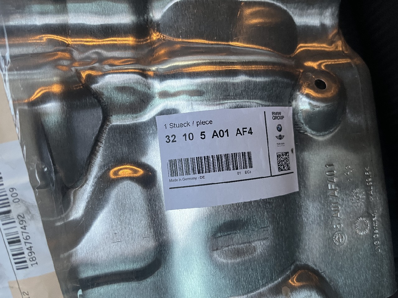 ЗАХИСТ ТЕПЛОВА BMW 1,2,X1,X2, МІНІ 32105A01AF4 32106853125 