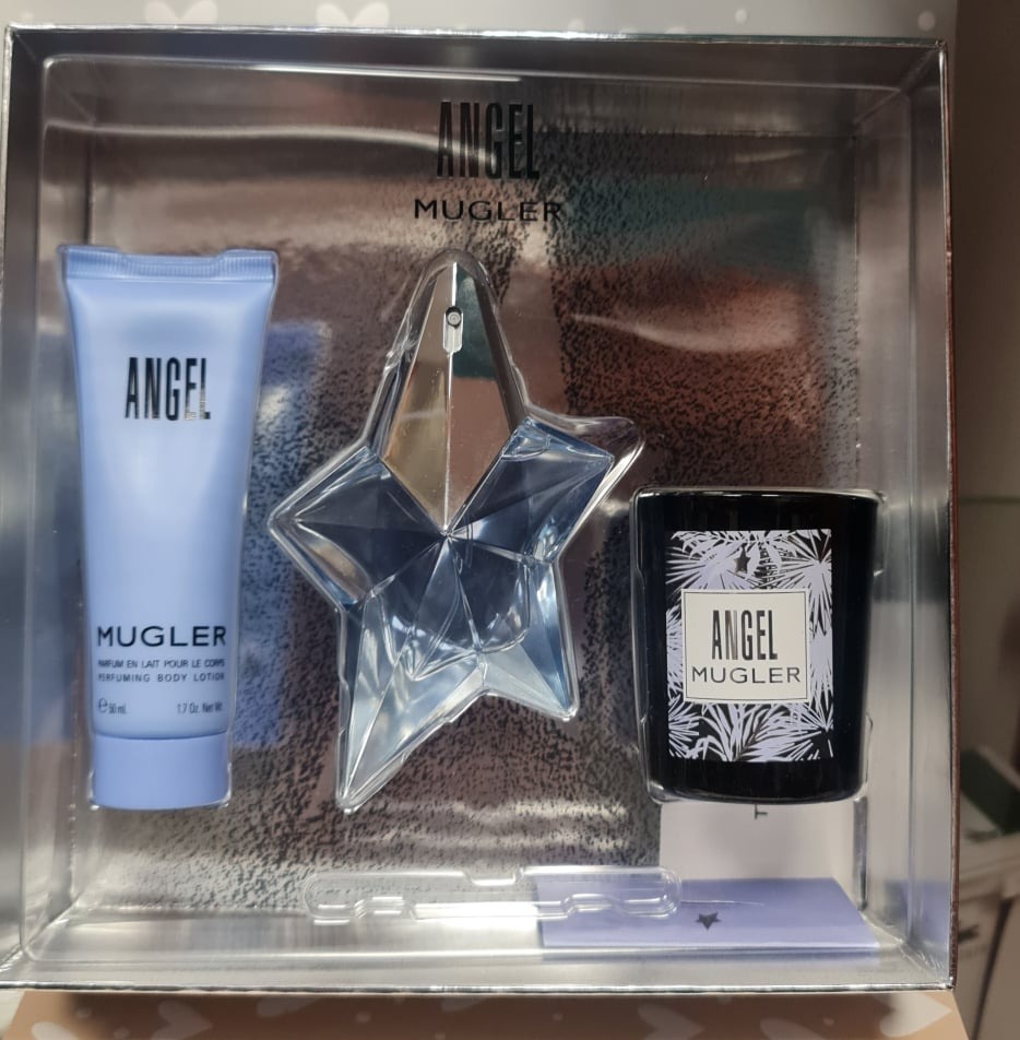Thierry Mugler Angel Set 25 edp+50 bl+candle 70g * Długołęka Kup teraz na Allegro Lokalnie