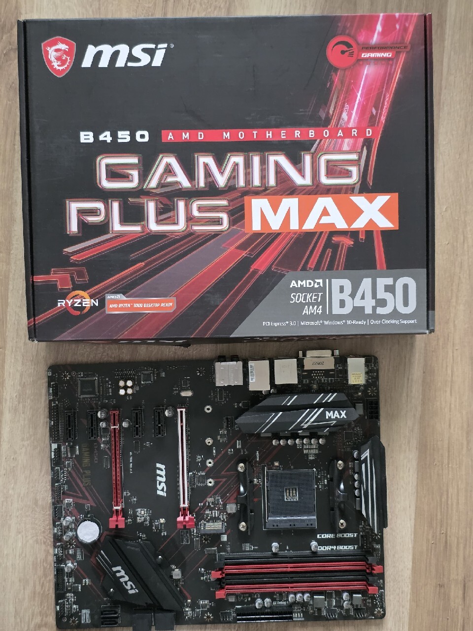 PCパーツ AMD Ryzen5 2600 + MSI B450 GAMING PLUS MSI B450 GAMING PLUS Płyta Główna do Komputera PC z AM4