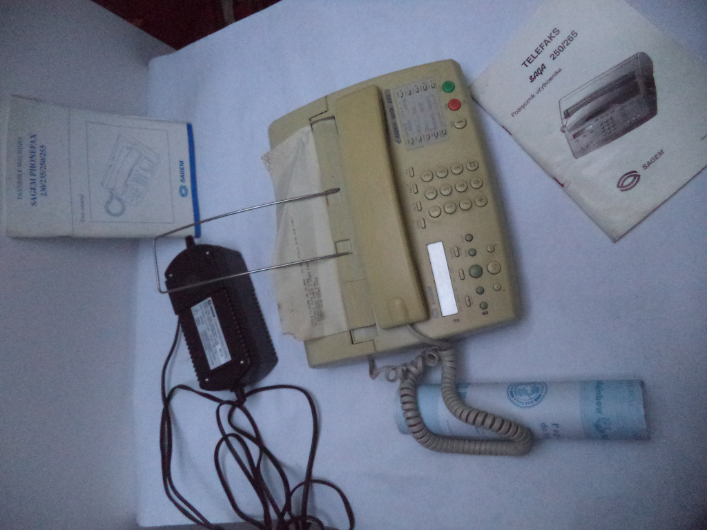 Fax Sagem Telefaks : Saga 250 sprawny z rolką papieru | Poznań | Kup ...