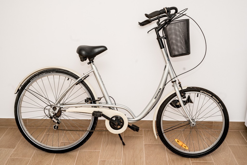 Rower Damski miejski Btwin z koszem Warszawa Kup teraz na Allegro