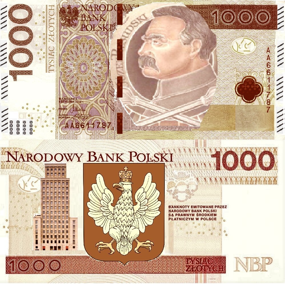 Banknot 1000 z z j zefem pi sudskim grodzisk wielkopolski kup