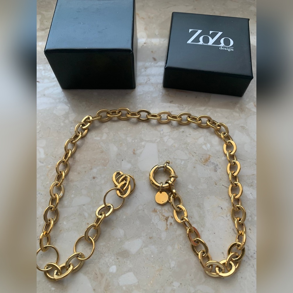 Złoty choker Zozo Design pancerka okazja! Warszawa Kup teraz na
