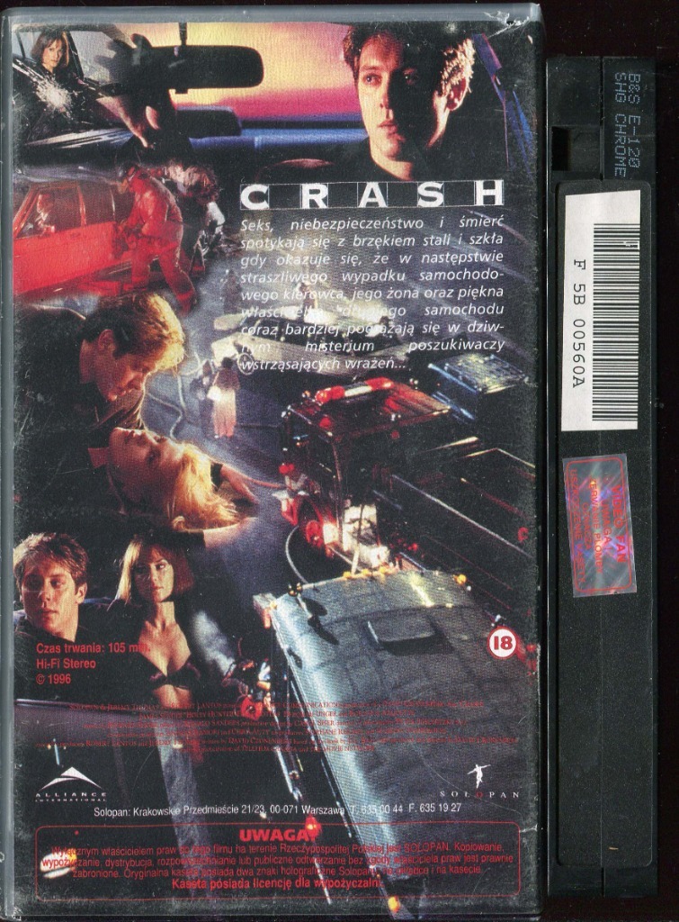 Crash Niebezpieczne pożądanie. Kaseta VHS Piaseczno Licytacja na