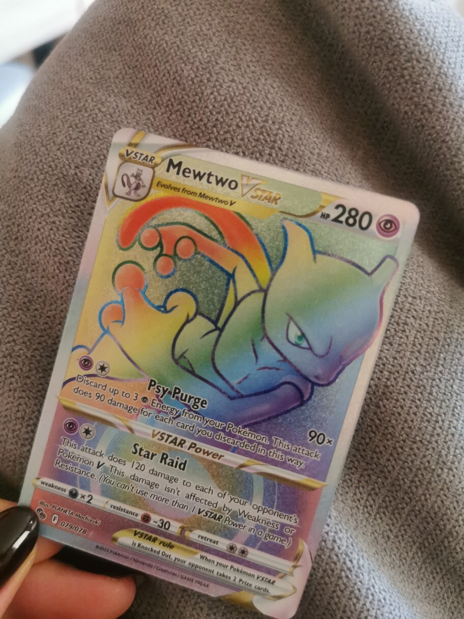 Karta pokemon Mewtwo vstar rainbow Bełchatów Kup teraz na Allegro Lokalnie