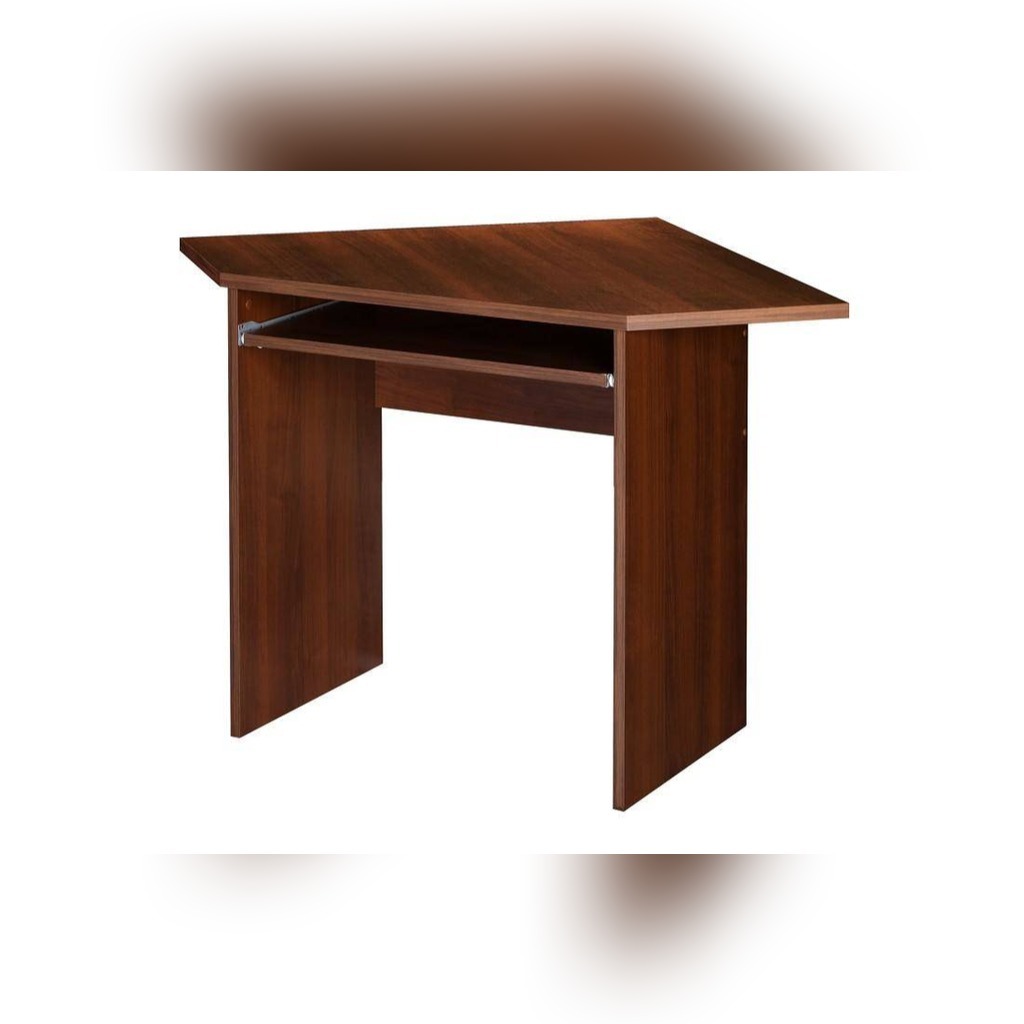 Biurko narożne ciemny orzech z wysuwanym blatem | Zabrze | Kup teraz na